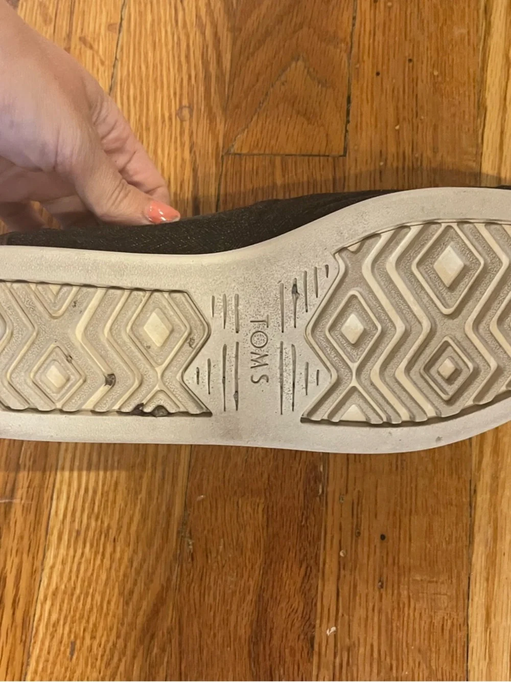 Toms Black Slip-On Flats Loafers